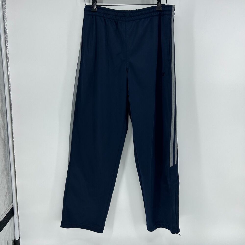 Vintage Starter Sweatpants Track Men's M Blue Fleece Athletic Pant Ankle Zip Y2K